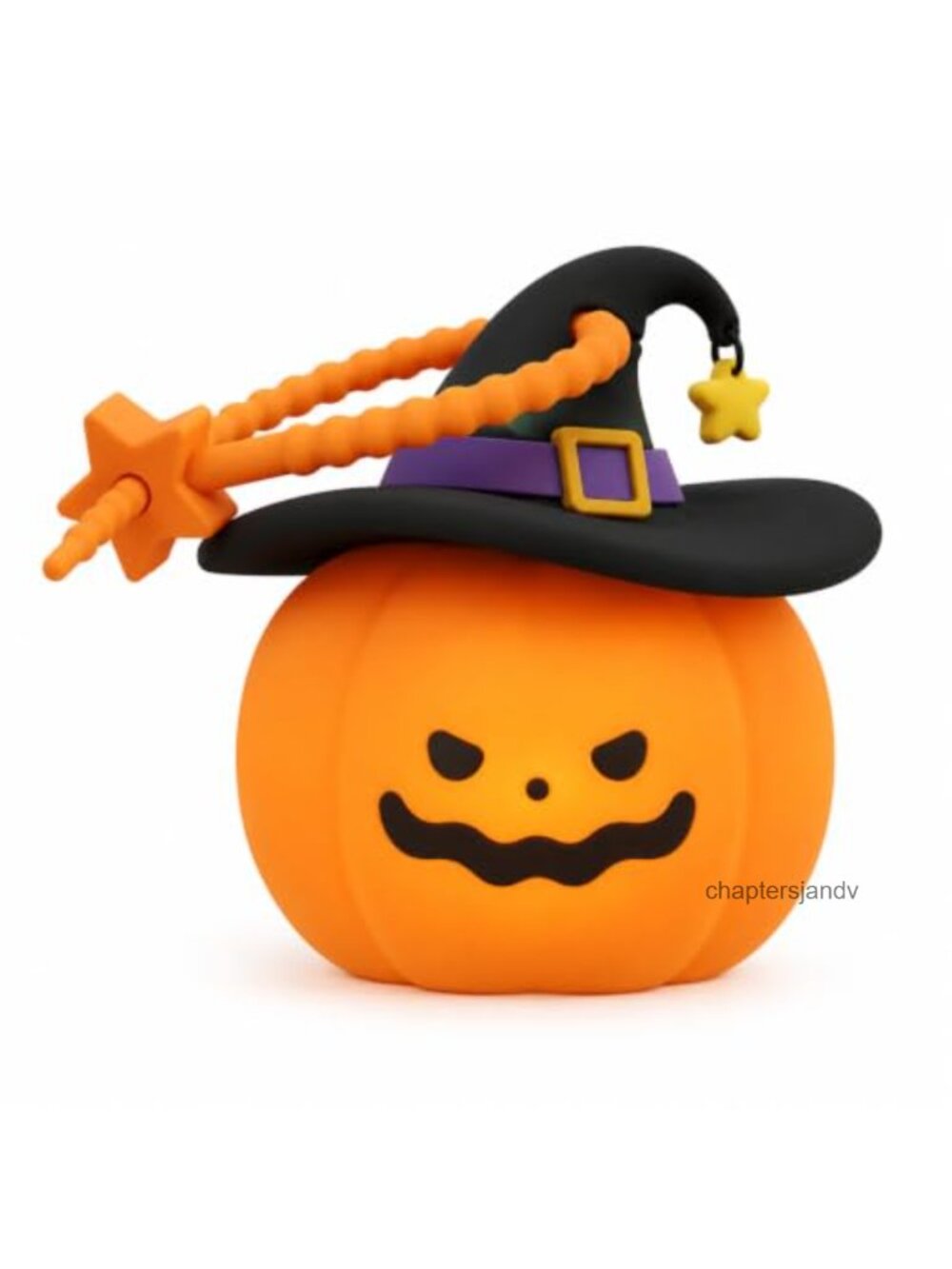 Light Up Pumpkin Keychain LED Bag Charm Witch Hat Silicone
